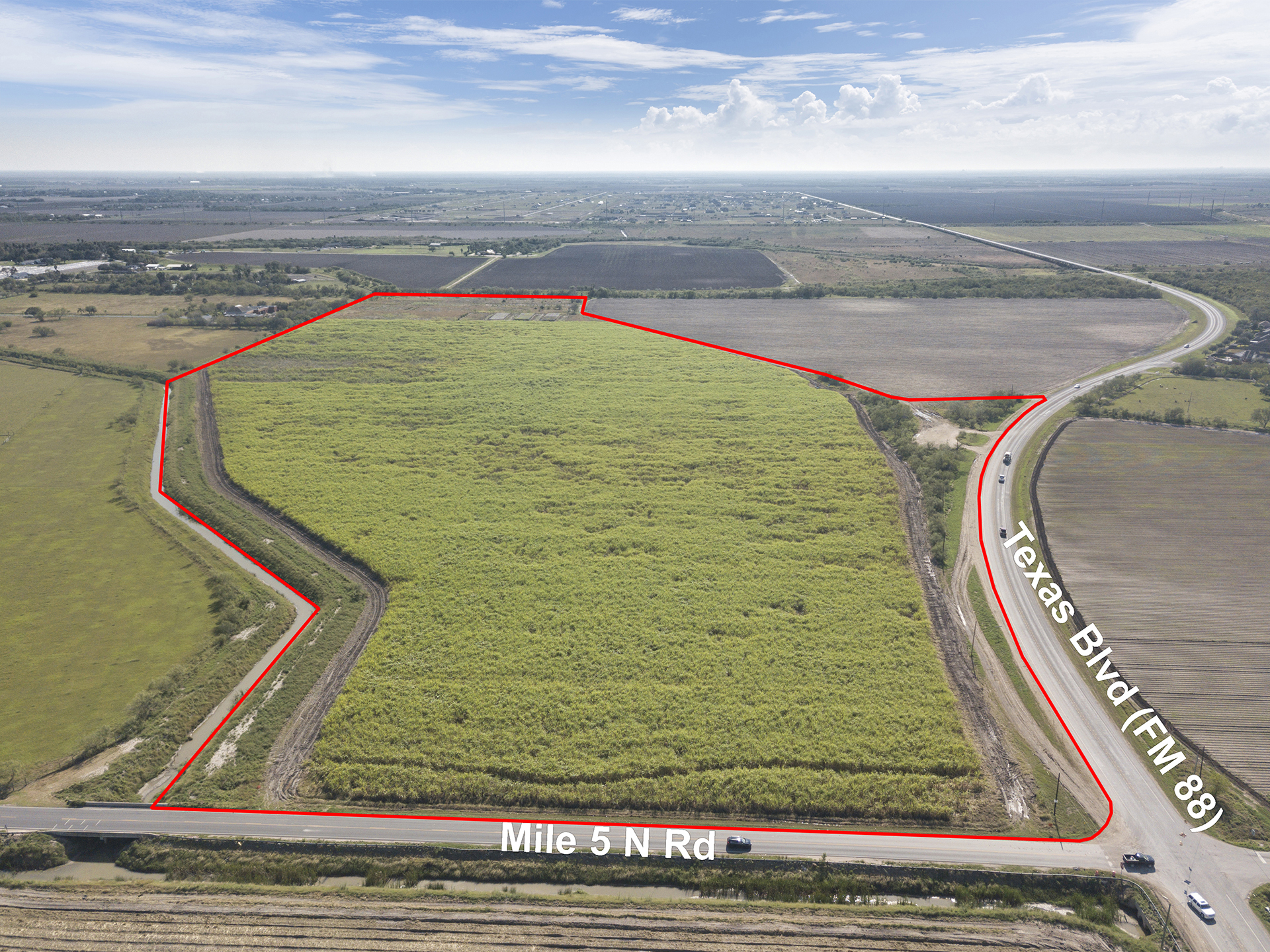 E Mile 5 N Road West of Texas Blvd, Weslaco, TX for sale Aerial- Image 1 of 1