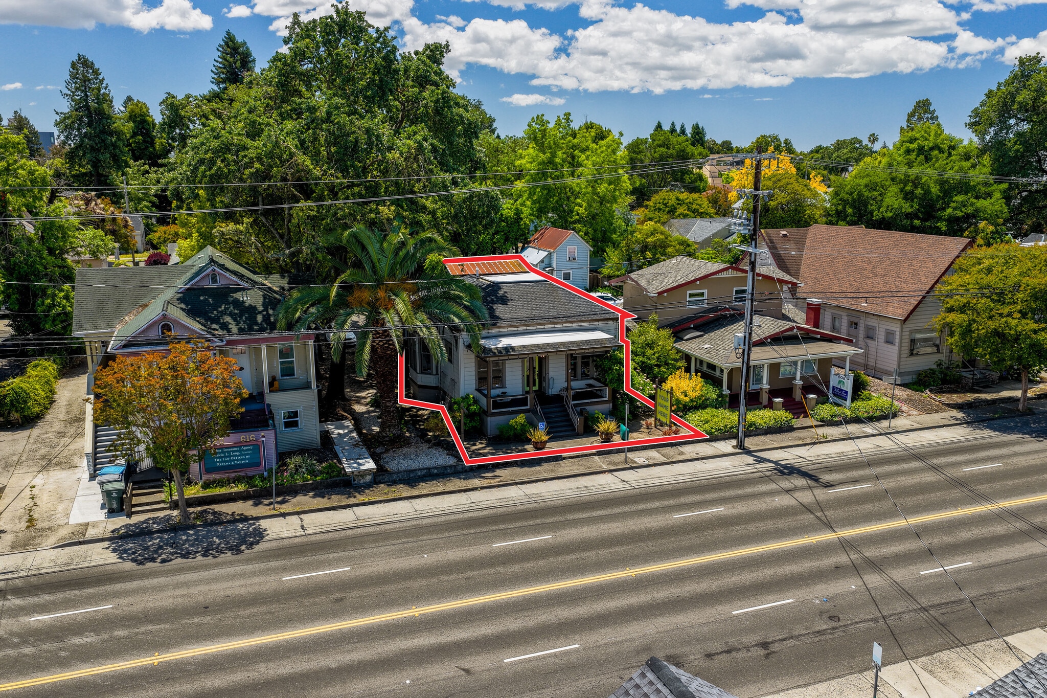 614 College Ave, Santa Rosa, CA for sale Aerial- Image 1 of 24