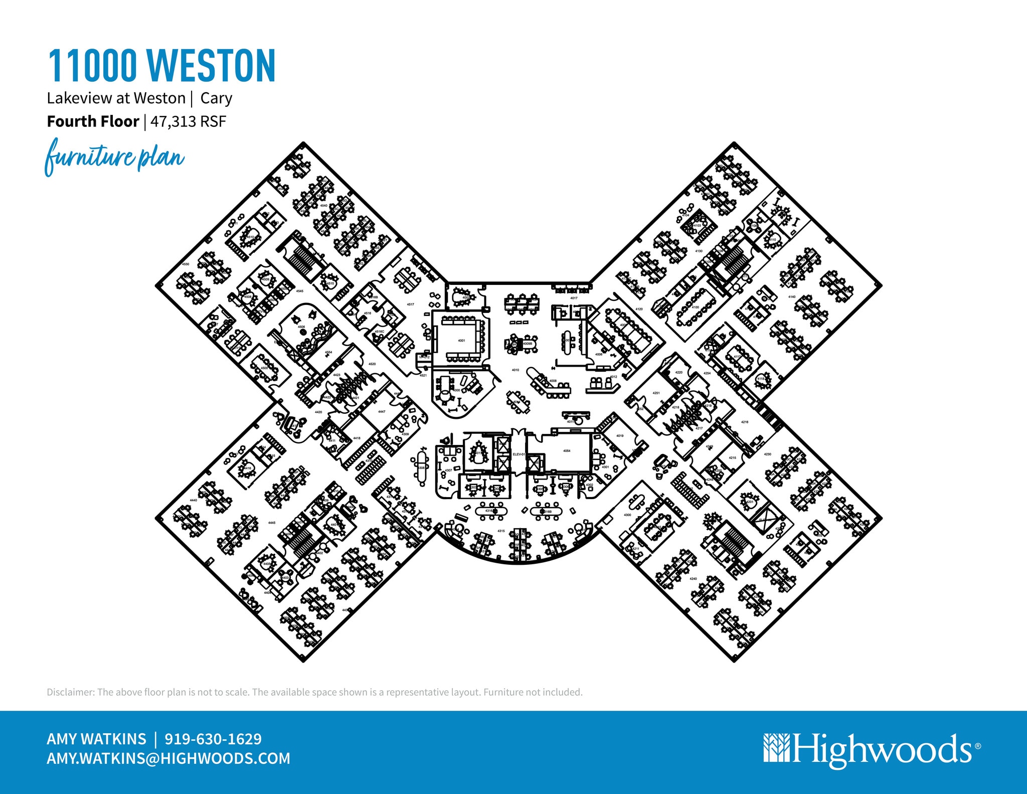 11000 Weston Pky, Cary, NC à louer Plan d’étage- Image 1 de 1