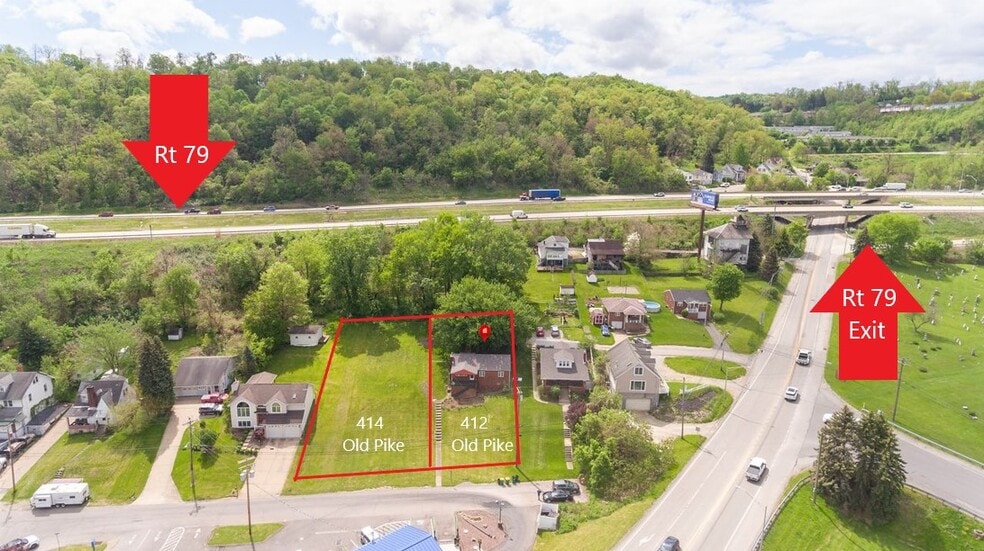 414 Old Pike St, Canonsburg, PA à vendre - Aérien - Image 2 de 6