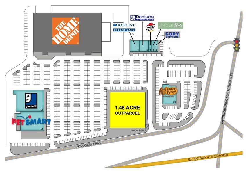 1041 Cross Creek Dr, Tupelo, MS à vendre - Photo du bâtiment - Image 1 de 3