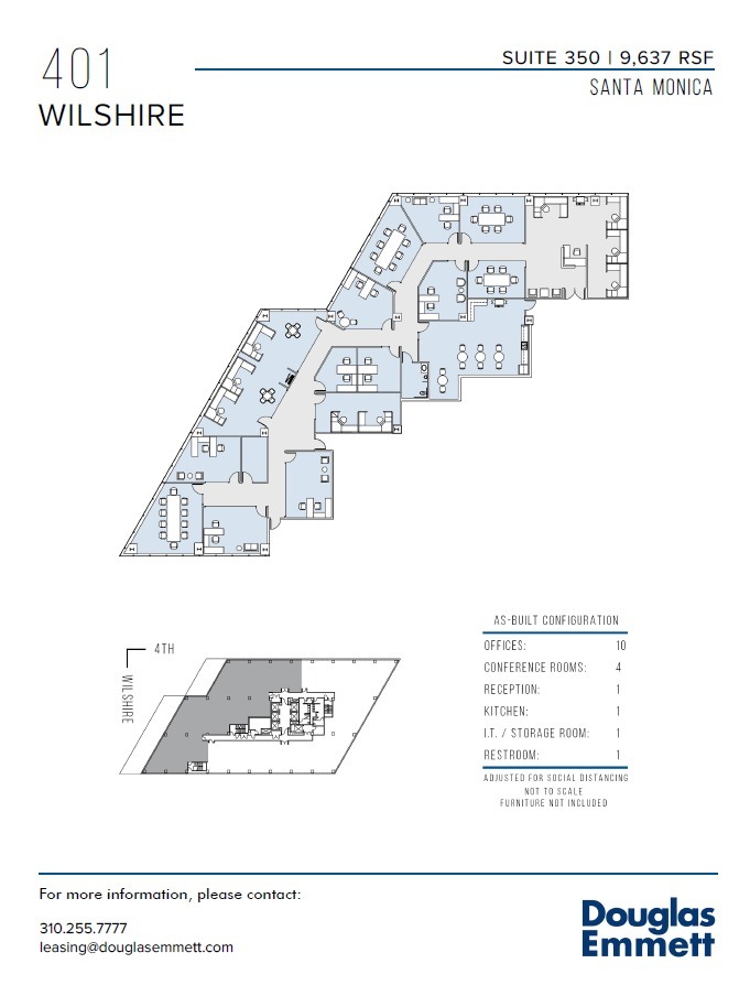 401 Wilshire Blvd, Santa Monica, CA à louer Plan d  tage- Image 1 de 1