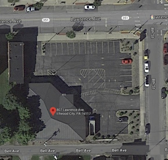 807 Lawrence Ave, Ellwood City, PA for lease - Aerial - Image 2 of 3