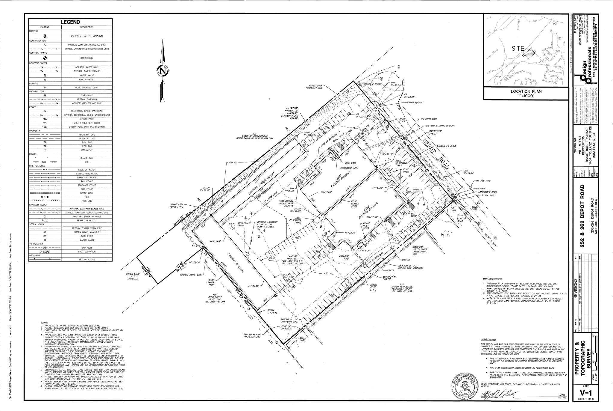 252 Depot Rd, Milford, CT à louer Plan de site- Image 1 de 2