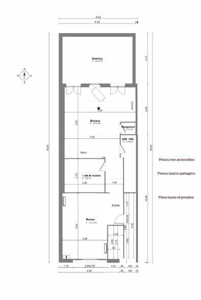 Commerce de détail dans Bordeaux à louer - Plan d’étage - Image 2 de 2