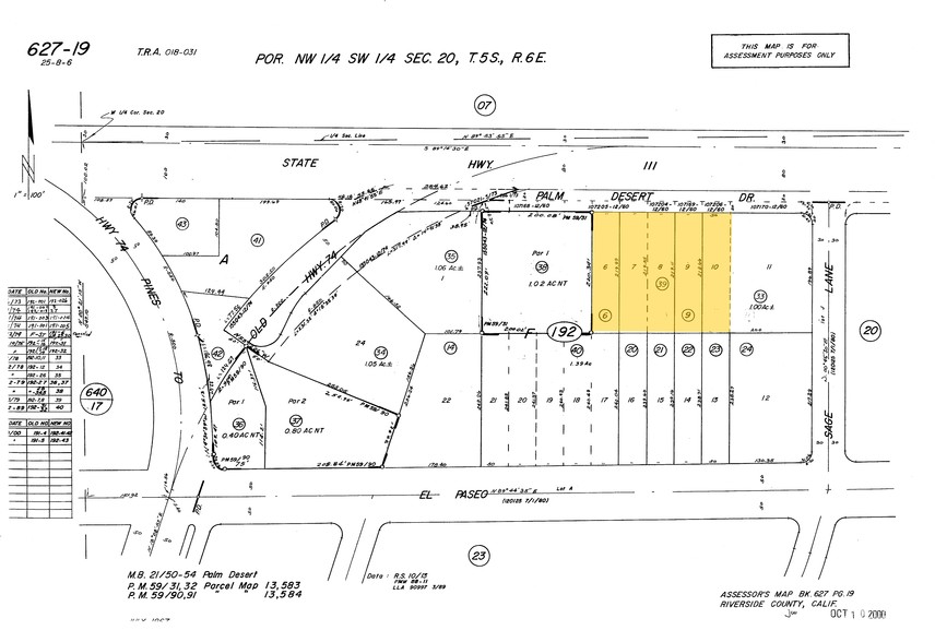 73175-73221 Hwy 111, Palm Desert, CA à vendre - Plan cadastral - Image 1 de 1