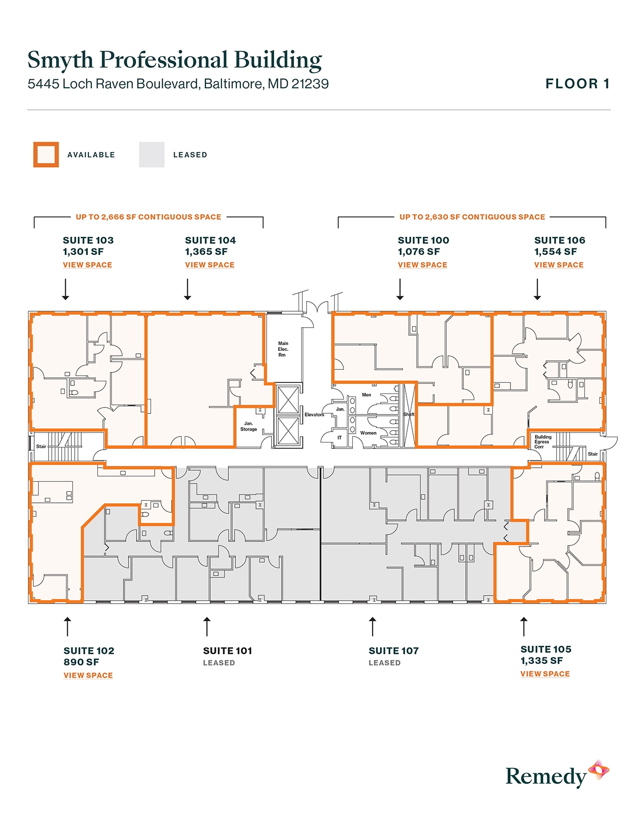 5445-5601 Loch Raven Blvd, Baltimore, MD à louer Plan d’étage- Image 1 de 1