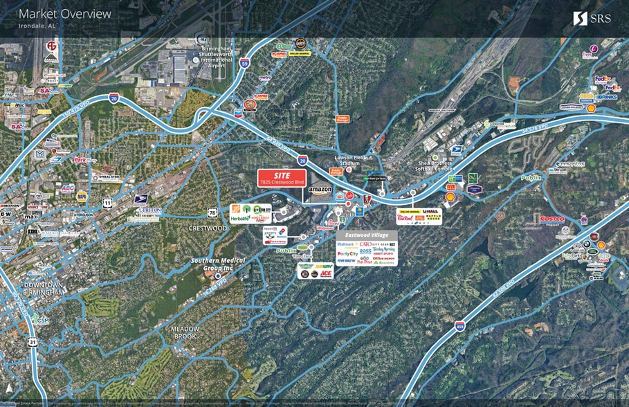 7825 Crestwood Blvd, Irondale, AL for lease - Aerial - Image 2 of 2