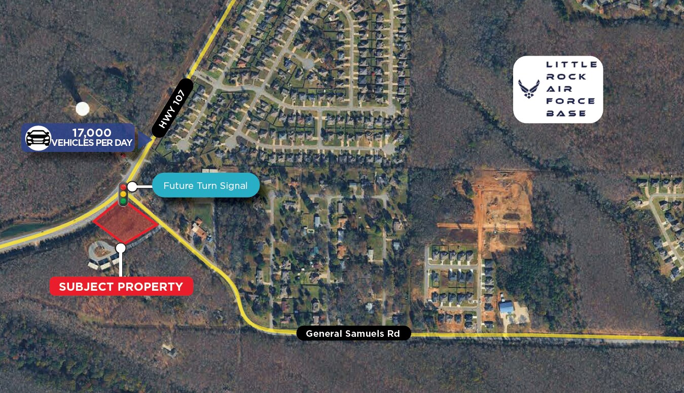 6101 General Samuels Rd, Jacksonville, AR à vendre Aérien- Image 1 de 3