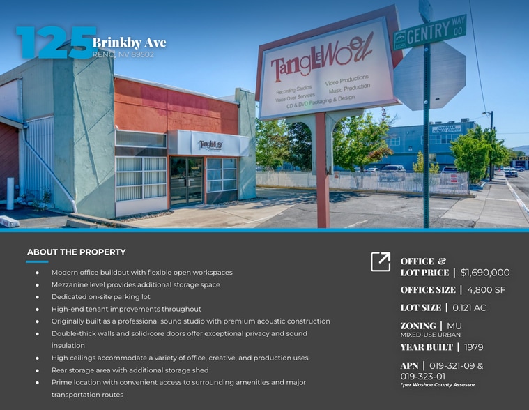 125 Brinkby Ave, Reno, NV for sale - Building Photo - Image 2 of 8