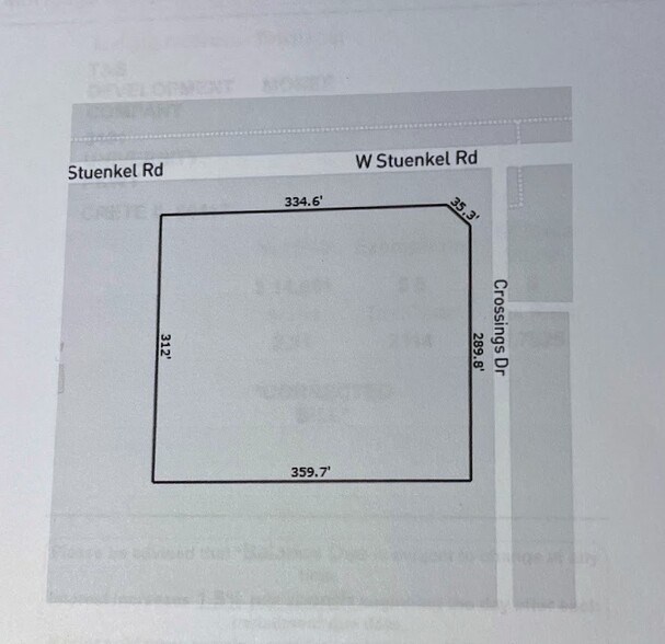 Lot 1 W Stuenkel Rd, University Park, IL à louer - Plan cadastral - Image 3 de 4