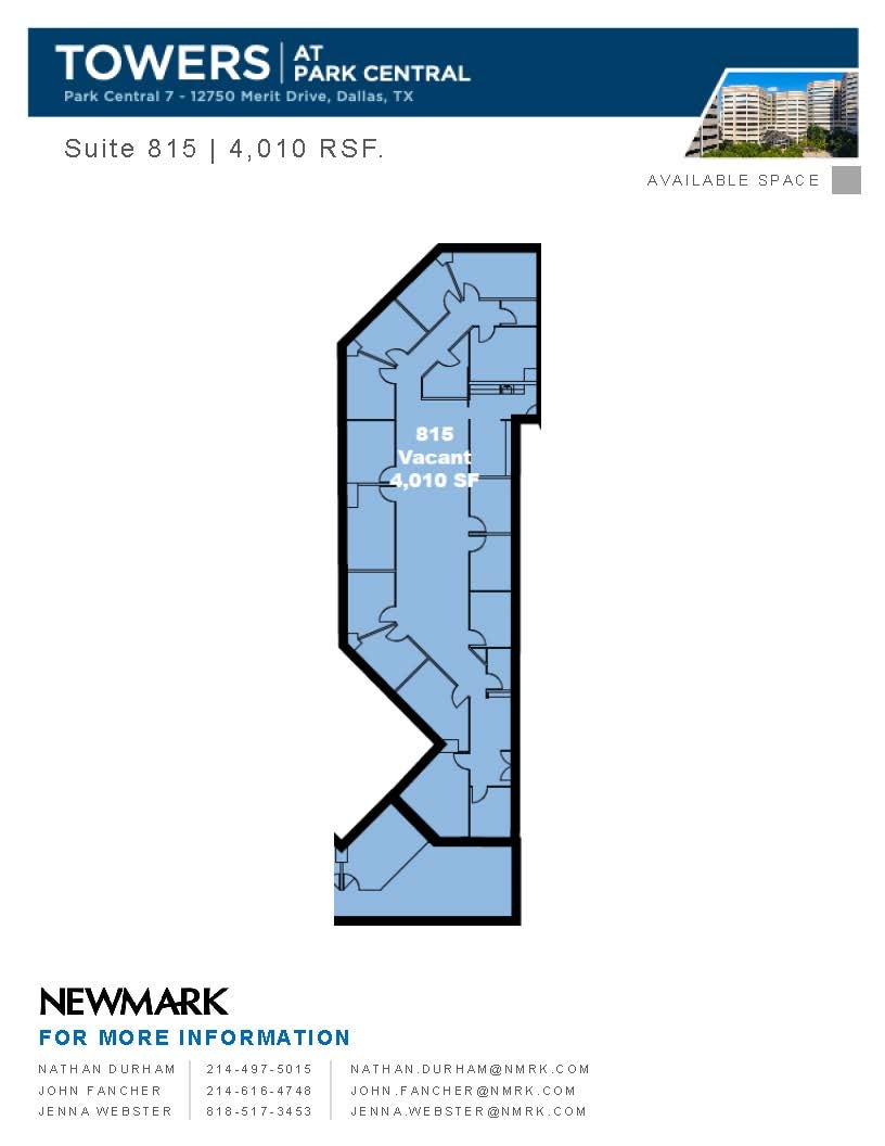 12750 Merit Dr, Dallas, TX à louer Plan d’étage- Image 1 de 1