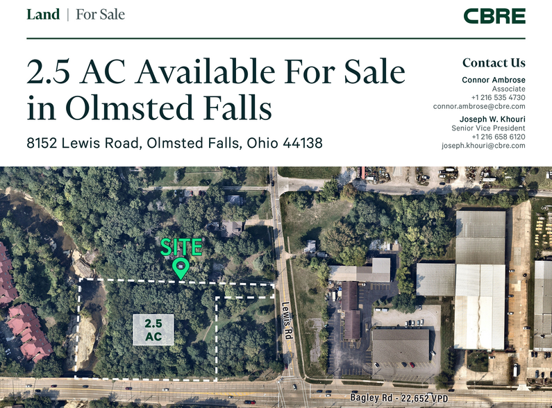 8152 Lewis Rd, Olmsted Falls, OH for sale - Aerial - Image 1 of 3