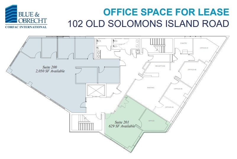 102 Old Solomons Island Rd, Annapolis, MD à louer Plan d’étage- Image 1 de 1