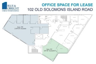 102 Old Solomons Island Rd, Annapolis, MD à louer Plan d’étage- Image 1 de 1