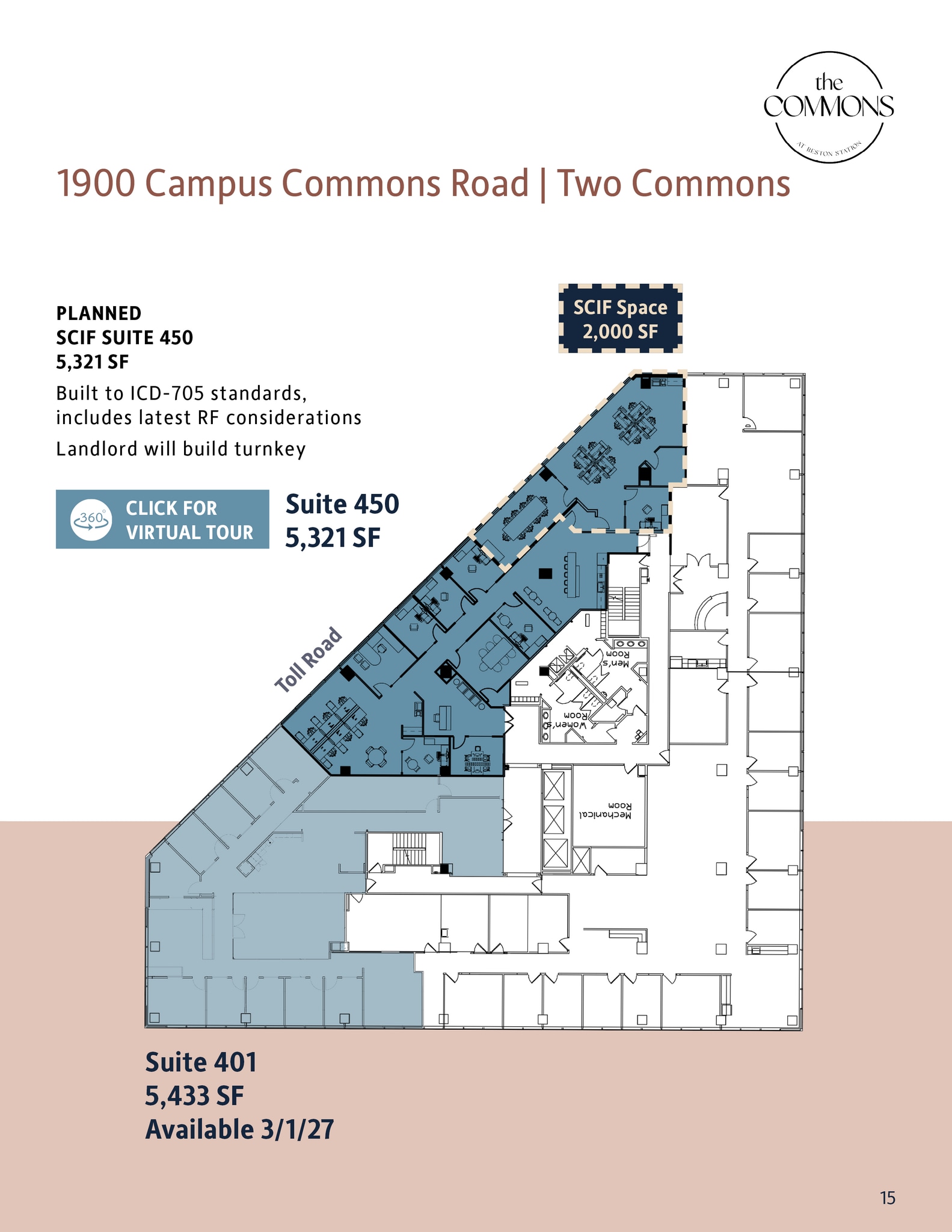 1900 Campus Commons Dr, Reston, VA for lease Floor Plan- Image 1 of 1