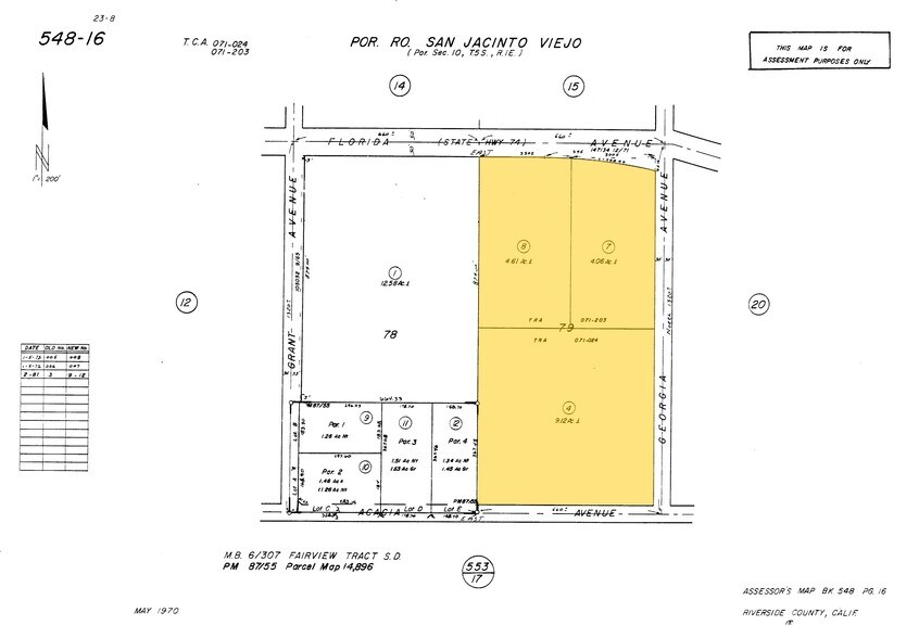 E Florida Ave, Hemet, CA à vendre - Plan cadastral - Image 3 de 4