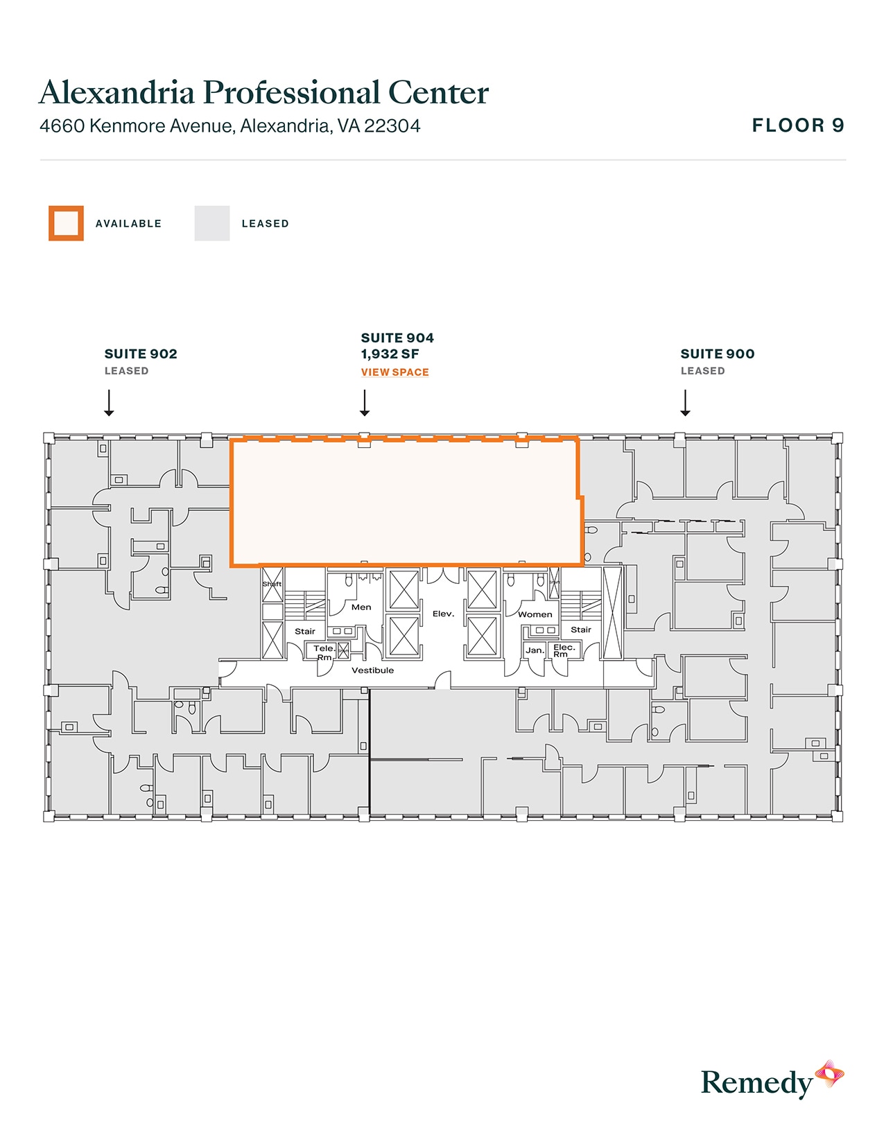 4660 Kenmore Ave, Alexandria, VA à louer Plan d’étage- Image 1 de 1