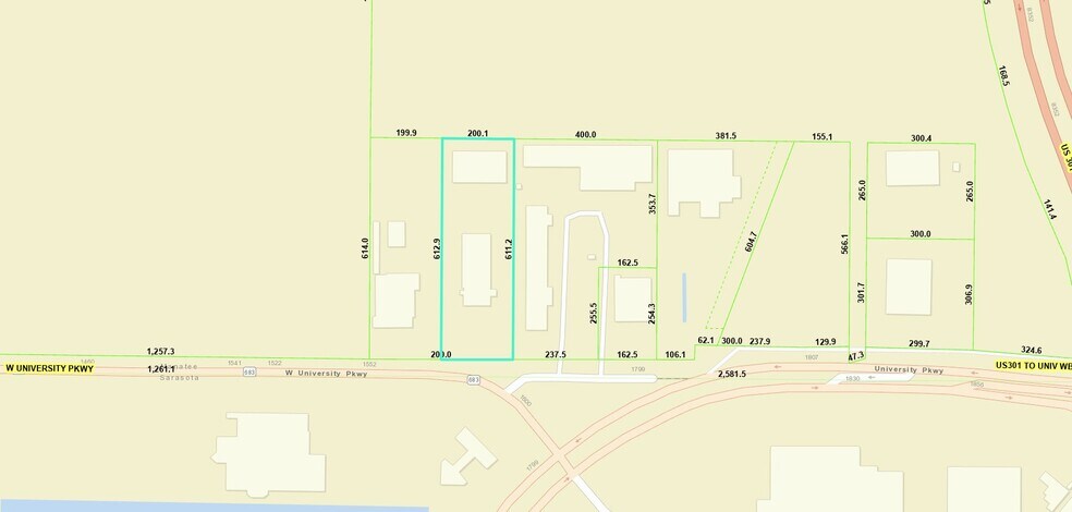 1621 W University Pky, Sarasota, FL à louer - Plan cadastral - Image 2 de 13