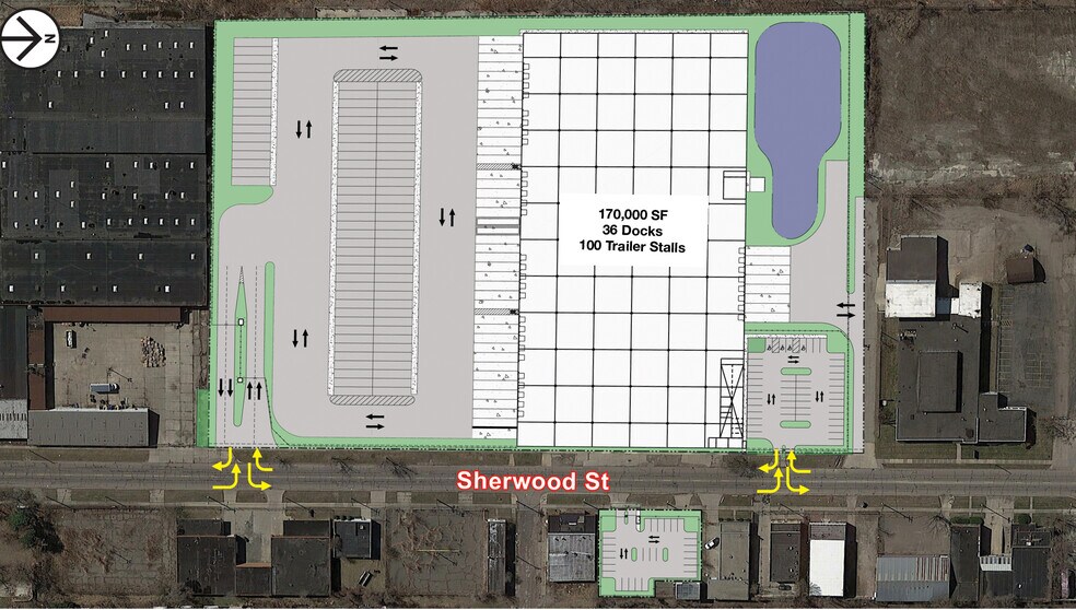 20001 Sherwood St, Detroit, MI à louer - Plan de site - Image 2 de 3