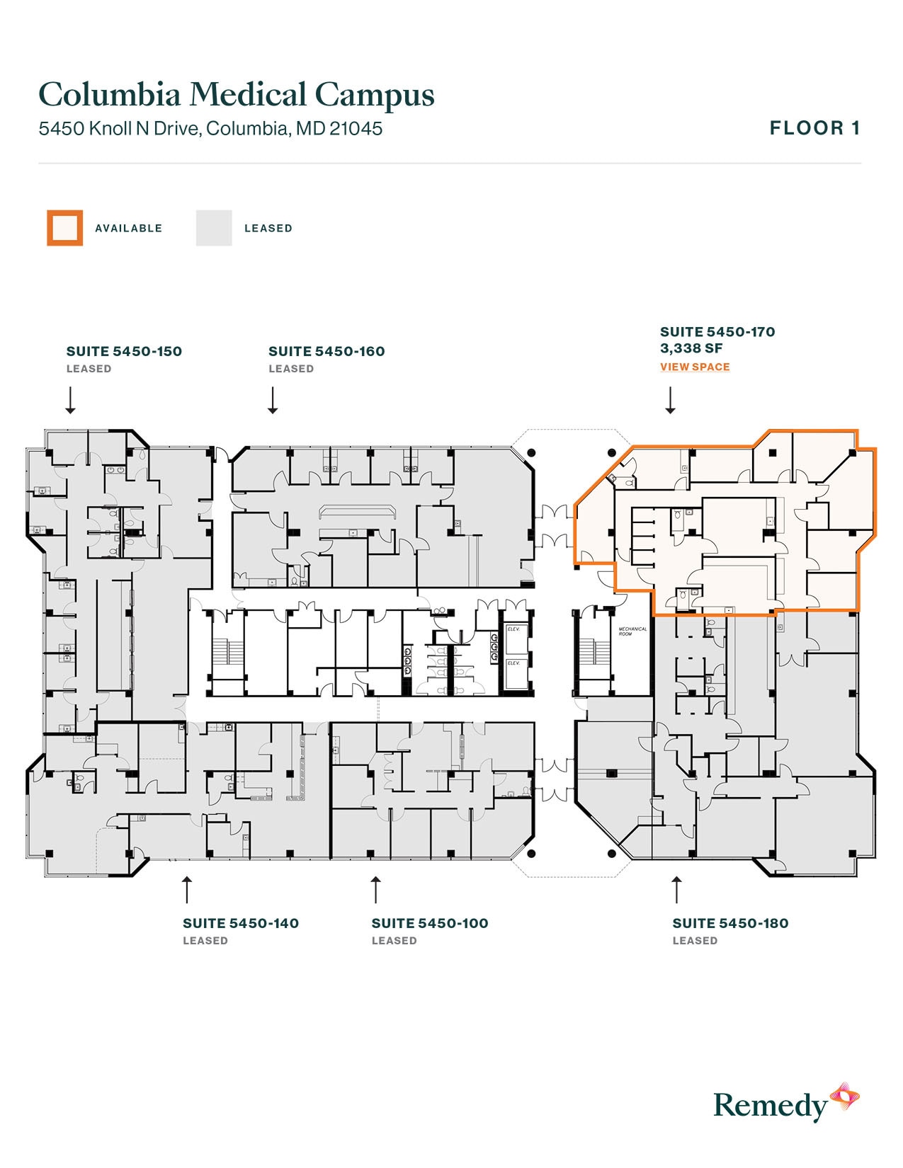 5450 Knoll North Dr, Columbia, MD à louer Plan d’étage- Image 1 de 1