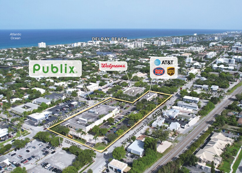 555 NE 5th Ave, Delray Beach, FL à louer - Aérien - Image 2 de 4