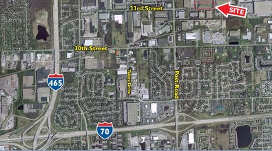 9202-9214 E 33rd St, Indianapolis, IN - aerial  map view