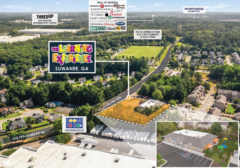 285 Old Peachtree Rd NW, Suwanee, GA à vendre - Photo du bâtiment - Image 2 de 6