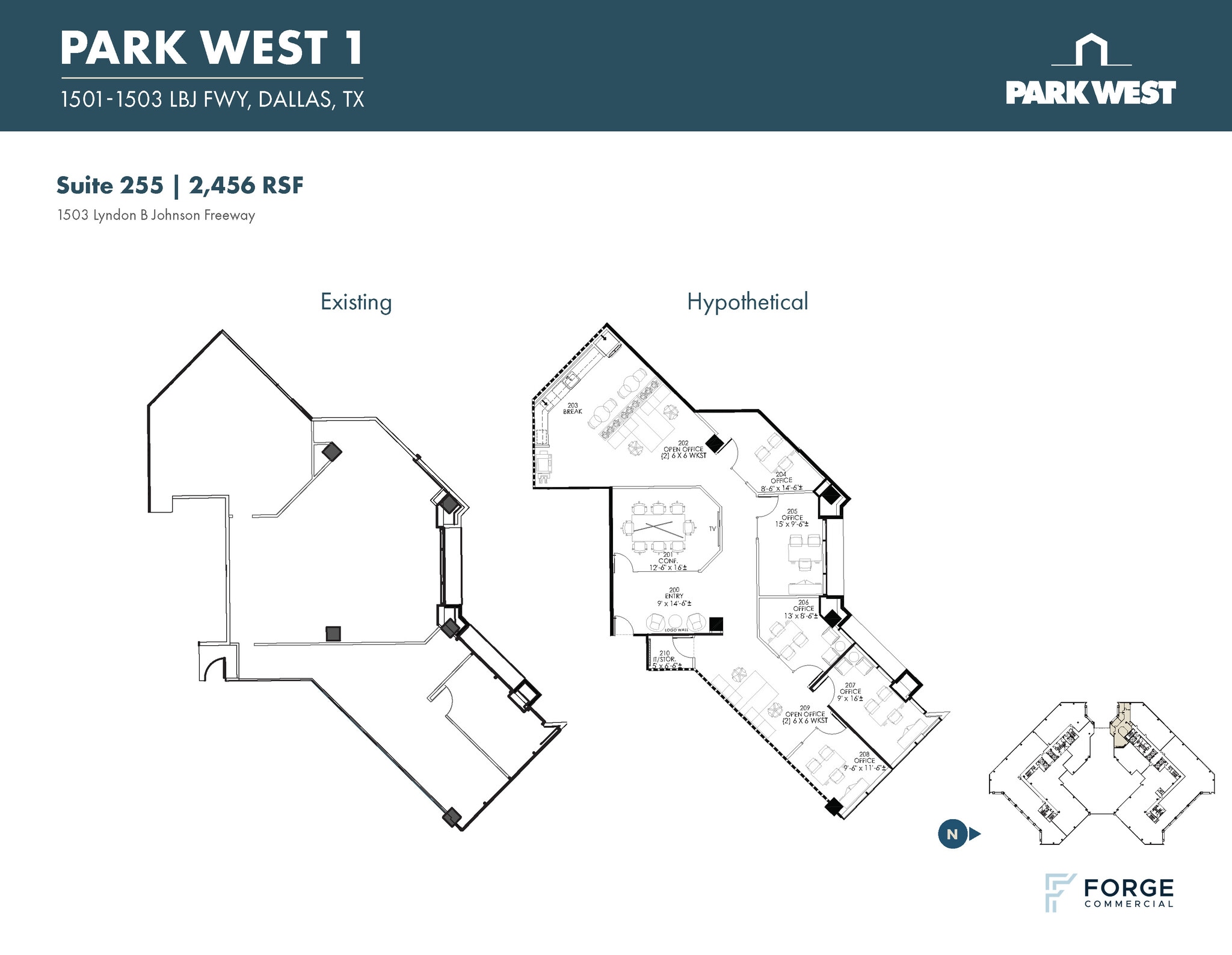 1501-1507 Lyndon B Johnson Fwy, Dallas, TX à louer Plan d’étage- Image 1 de 1