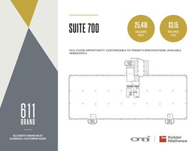 611 N Brand Blvd, Glendale, CA for lease Floor Plan- Image 1 of 1