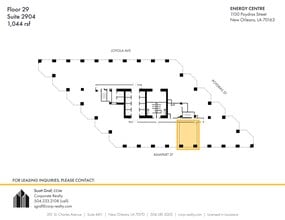 1100 Poydras St, New Orleans, LA for lease Site Plan- Image 1 of 1