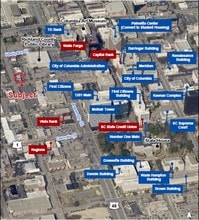 1001 Washington St, Columbia, SC - AERIAL  map view
