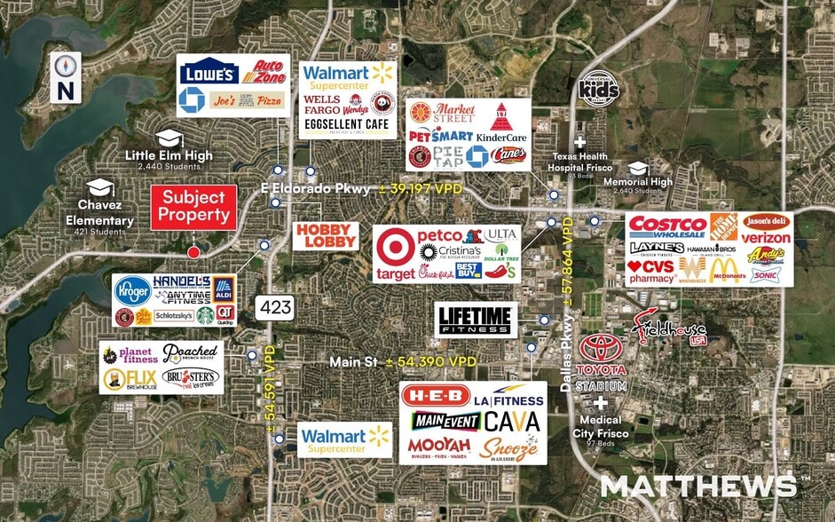 Pecan Dr & E Eldorado Pkwy, Little Elm, TX for lease - Aerial - Image 2 of 4