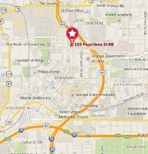 303 Peachtree St Ne, Atlanta, GA - AÉRIEN  Vue de la carte