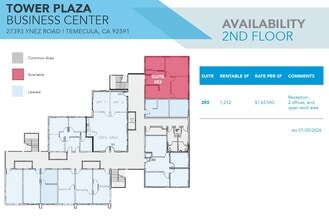 27393 Ynez Rd, Temecula, CA à louer Plan d’étage- Image 1 de 1