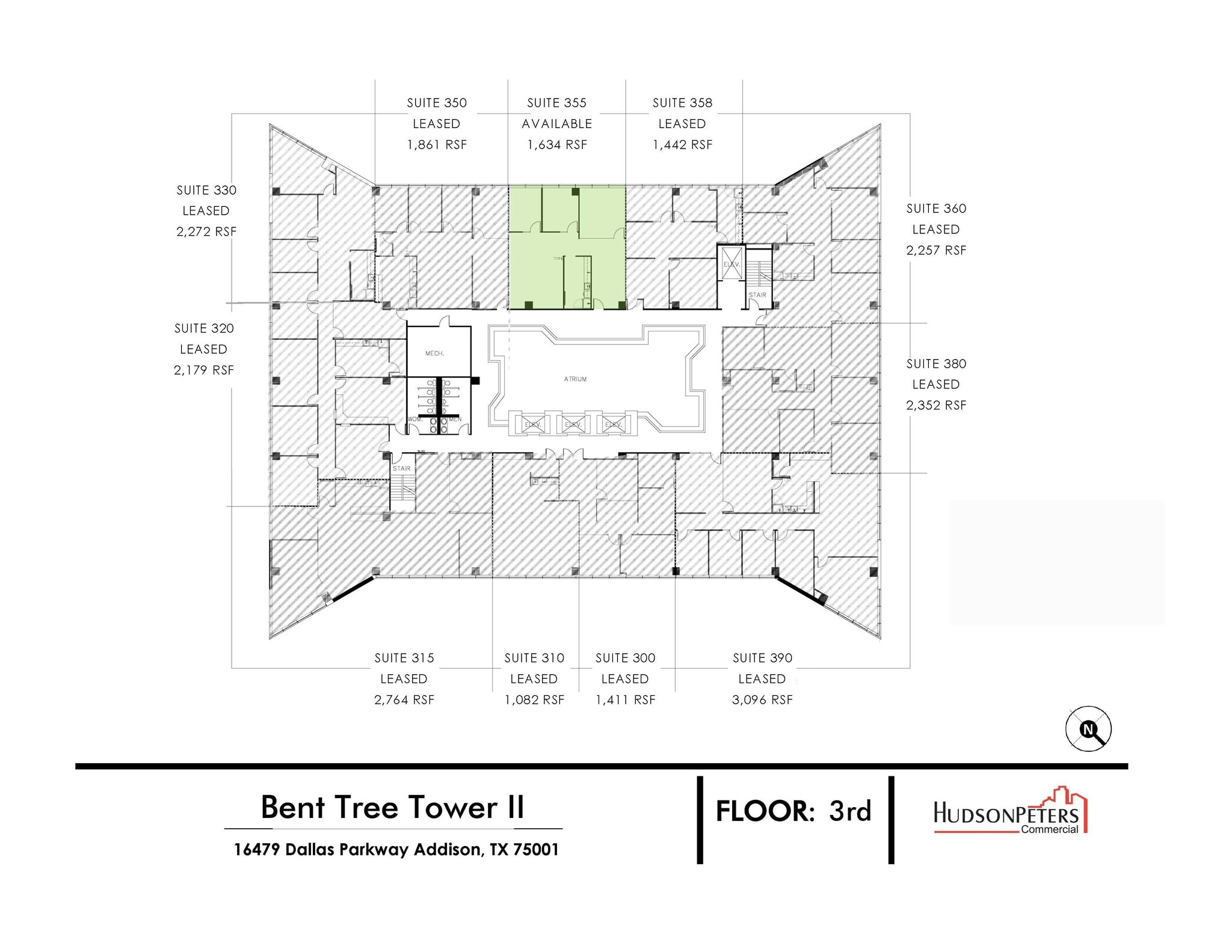 16479 Dallas Pky, Addison, TX à louer Plan d’étage- Image 1 de 10