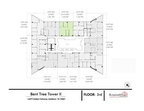 16479 Dallas Pky, Addison, TX à louer Plan d’étage- Image 1 de 10
