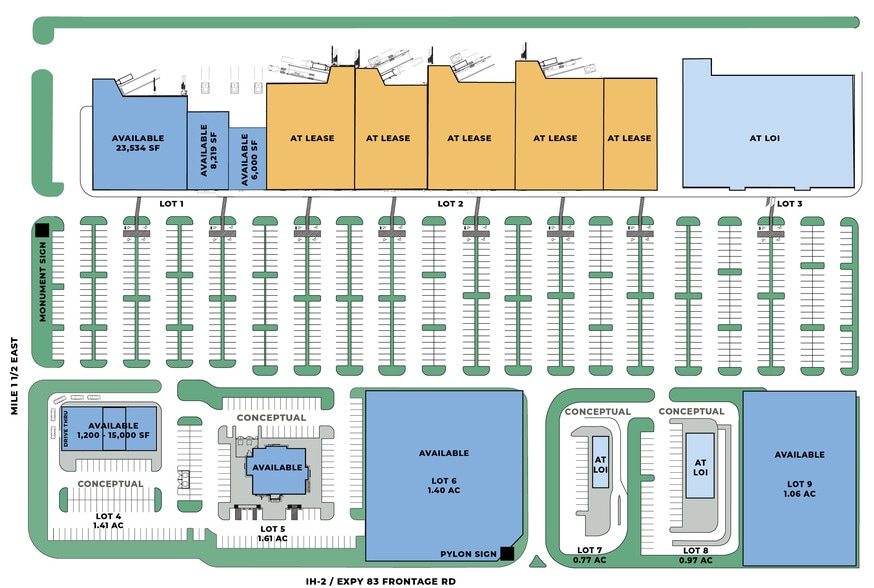 Expy 83 & Mile 1 1/2 East, Mercedes, TX for lease - Building Photo - Image 1 of 2