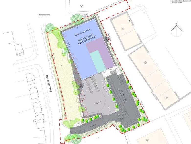 Rotherham Rd, Sheffield à louer - Plan de site - Image 1 de 2