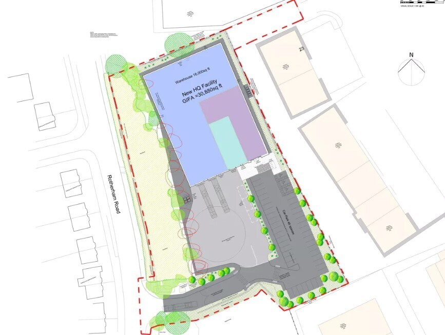 Rotherham Rd, Sheffield à louer Plan de site- Image 1 de 3