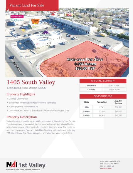 1405 S Valley Dr, Las Cruces, NM for sale - Building Photo - Image 1 of 1