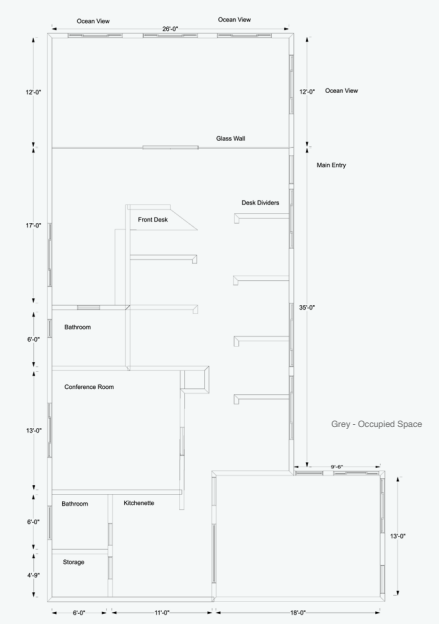 1218-1224 Prospect St, La Jolla, CA à louer Plan d’étage- Image 1 de 1