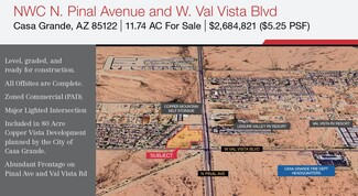 Plus de détails pour Pinal Ave & Val Vista Blvd, Casa Grande, AZ - Terrain à vendre