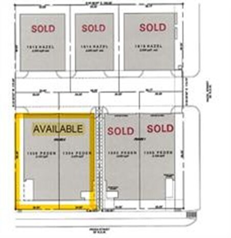 1304-1306 Peden, Houston, TX à vendre Plan de site- Image 1 de 4