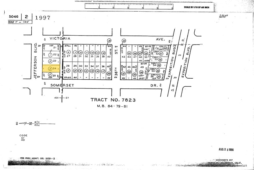 3716 W Jefferson Blvd, Los Angeles, CA à louer - Plan cadastral - Image 2 de 2