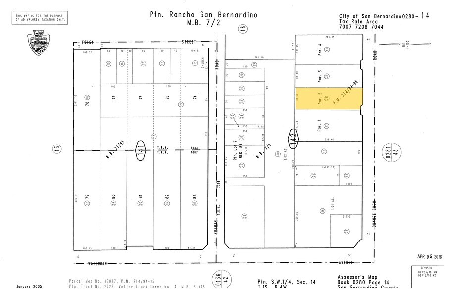 380 E Orange Show Rd, San Bernardino, CA à vendre - Plan cadastral - Image 2 de 12