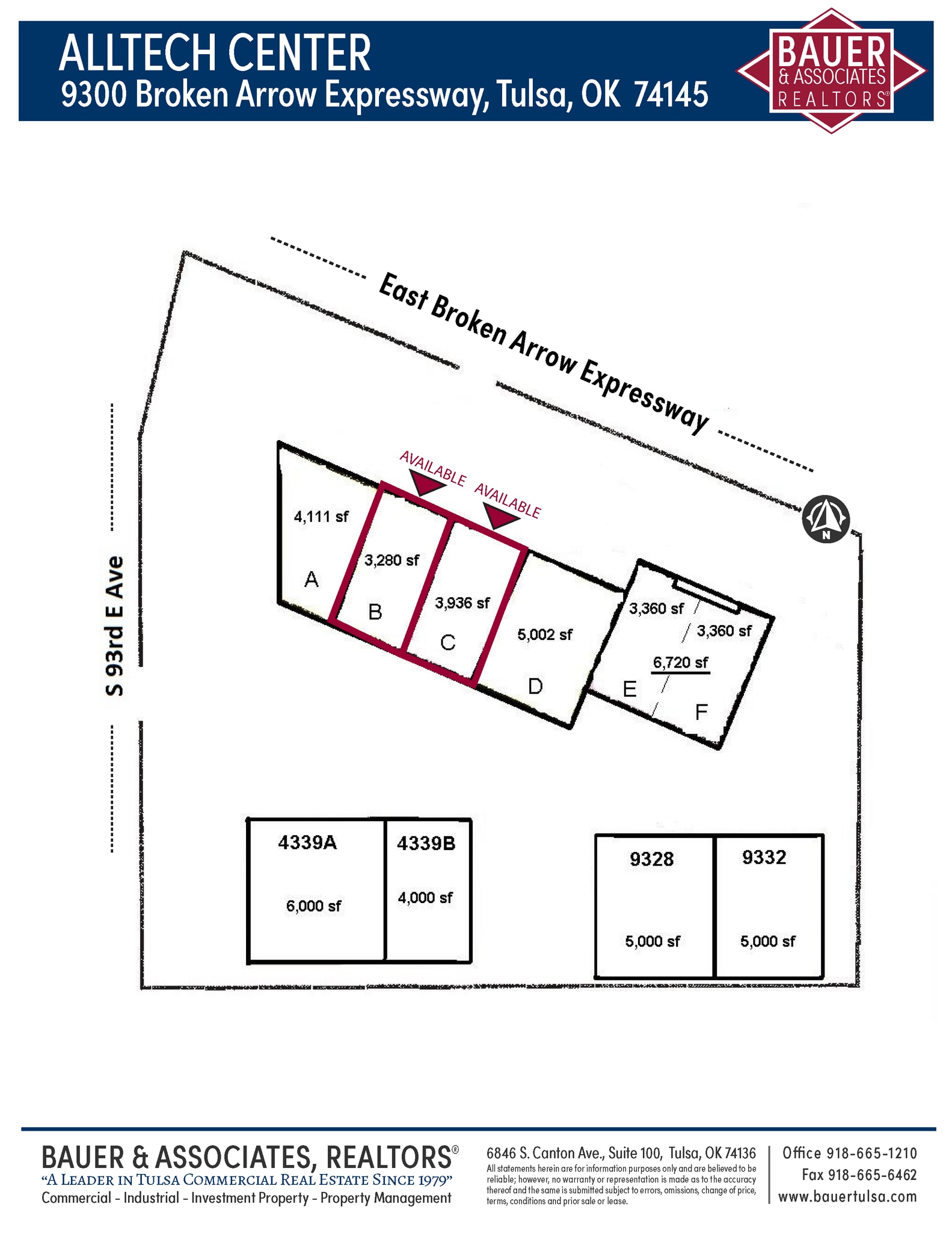 9300-9322 E Broken Arrow Expressway, Tulsa, OK à louer Plan de site- Image 1 de 1