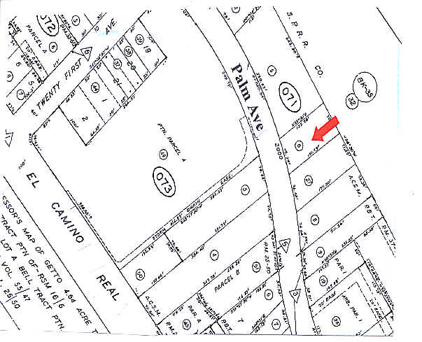 2163 Palm Ave, San Mateo, CA for sale - Plat Map - Image 2 of 3