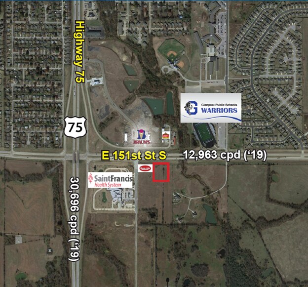 W 151st St S, Glenpool, OK à vendre - Aérien - Image 2 de 2