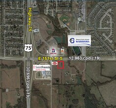 W 151st St S, Glenpool, OK - AERIAL  map view